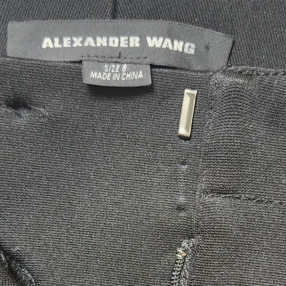 Alexander Wang Zippered Hem Stretch Office Outing Leggings sz 8 black - Picture 7 of 10